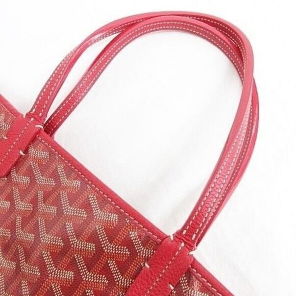 Goyard Goyardine Sac Chien Hardy PM Tote Bag Pet Carrier Purse & Pouch Red - Picture 8 of 16